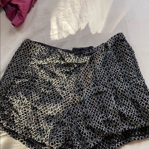 Black and white shorts